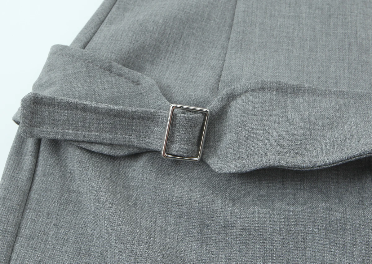 Women's Belted Mini Dress O-Neck Collor Slim Solid Color Back Zipper Spliced Mid-Waist A-Line Dresses Female Autumn Chic Dress