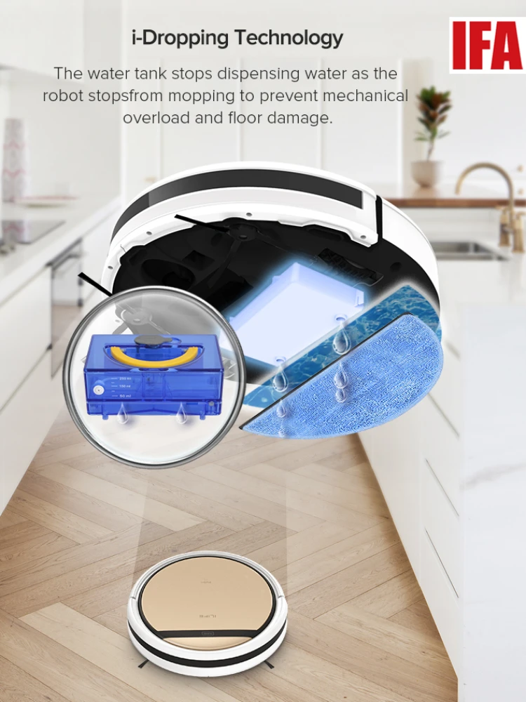 VacuumWetMopPetHairandHardFloorAutomaticStrongSuctionILIFE