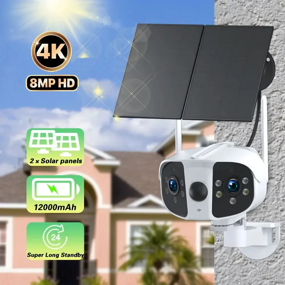 Солнечная камера EseeCloud 4K 8 МП с Wi-Fi