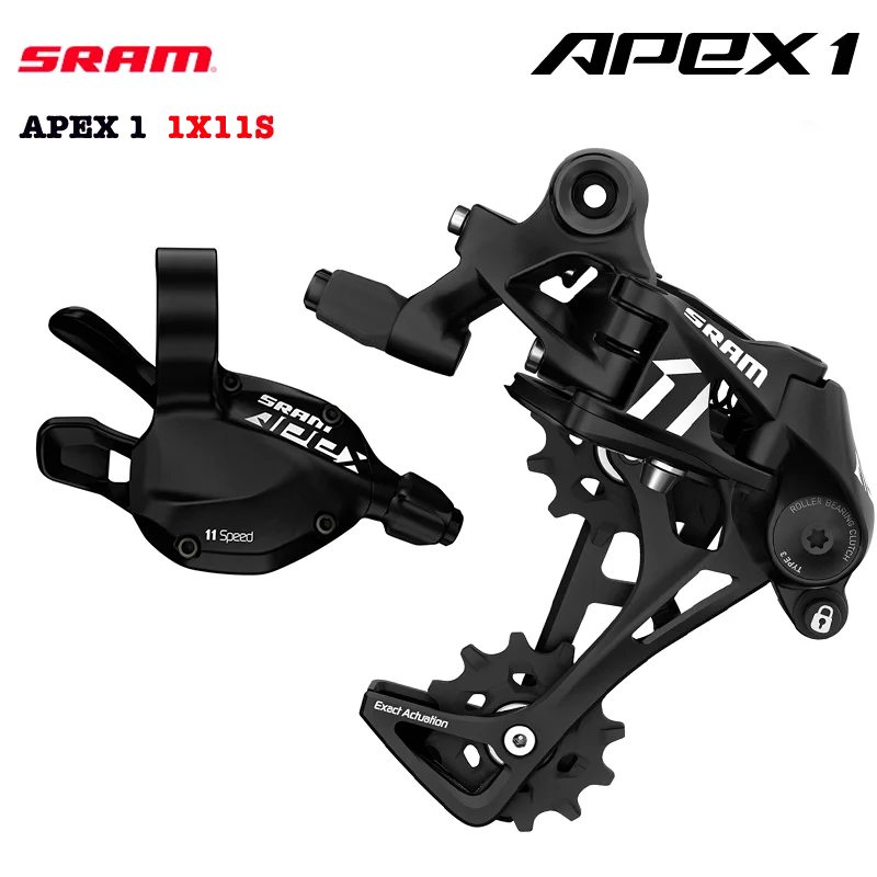 Sram Apex 1 1x11 Speed Drivetrain Xhorizon Rear Derailleur Long Cage With Lock Doubletap Flat