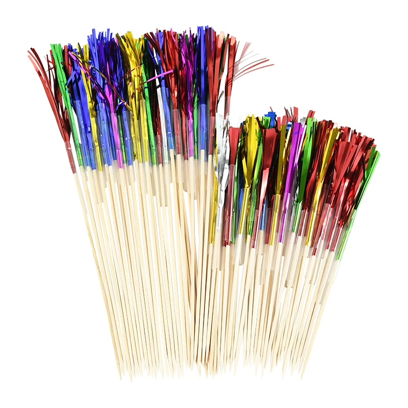 50 Stück Feuerwerk Bunte Obst Zahnstocher Sticks Cocktail Picks Dekoration Verwendet für Geburtstag Hochzeit Hawaii Party – Detail 6