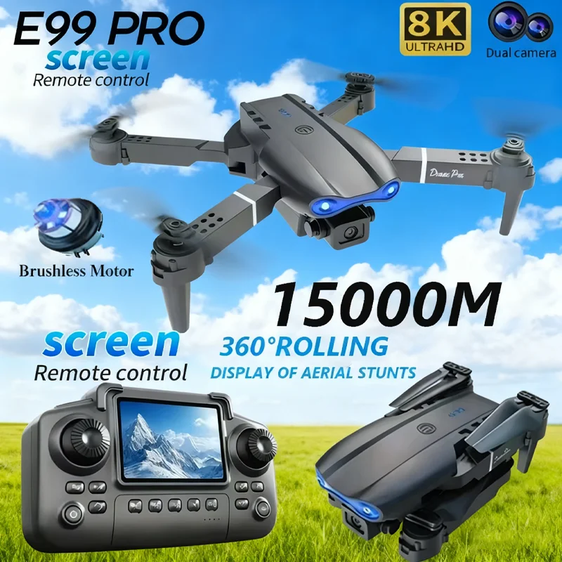 E99 Pro Drone Screen remote control Quadcopter Remote Four Axis Aircraft 8K HD Photography UAV Altitude Fixation Helicopter Toy