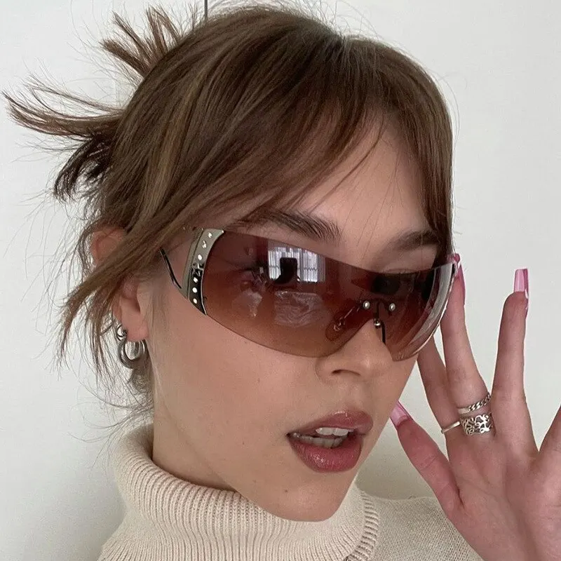 Retro One Piece Sunglasses Women Oversized Wrap Around Sun Glasses UV400 Ladies 2022 New Fashion Eyewear Shades_voghion.com