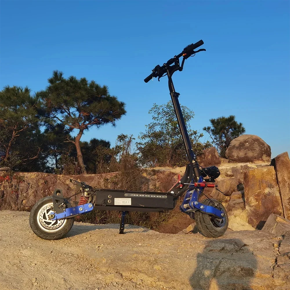 Electric Scooter 6000W 60V 38AH 11inch Road tires Dual Motors Max Speed 95km/h Max Range 110km Hydraulic brake Escooter