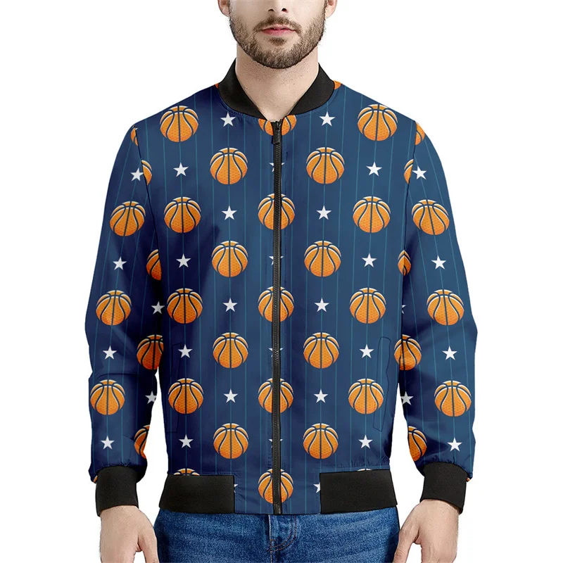 thumbnail image 1 of Chaquetas de baloncesto con estampado 3D de nuevo diseño, sudadera deportiva de gran tamaño para hombre, chaqueta de bombardero de calle de manga larga con cremallera, tops, 1 of 5