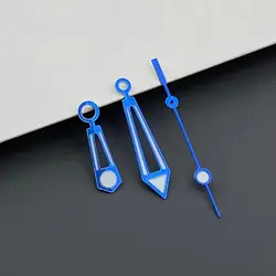 Green Luminous Watch Hands with Hollow Out Design - Premium Movement Accessories (Blue)
