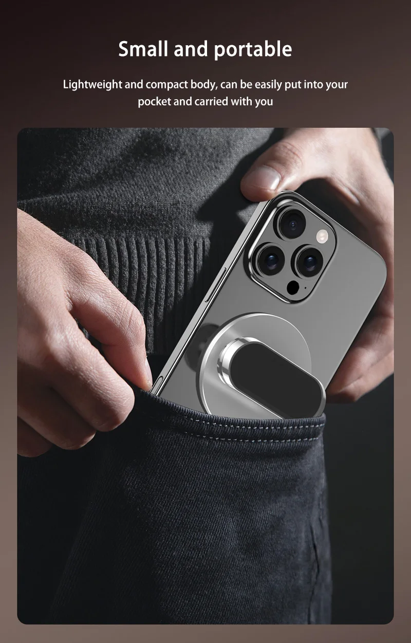 NEW Magsafe Double-sided Magnetic Bracket Universal Rotating Gym Outdoor Golf Cart Phone Holder 2025