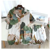 Summer new ladies 100%viscose pajama set short-sleeved shorts thin section home service loose large size two piece set plus size - Image 5