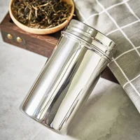 Stainless Steel Sealed Storage Jar, Portable Airtight Food Storage Container Canister for Coffee Beans Flour Cereal Suga 2