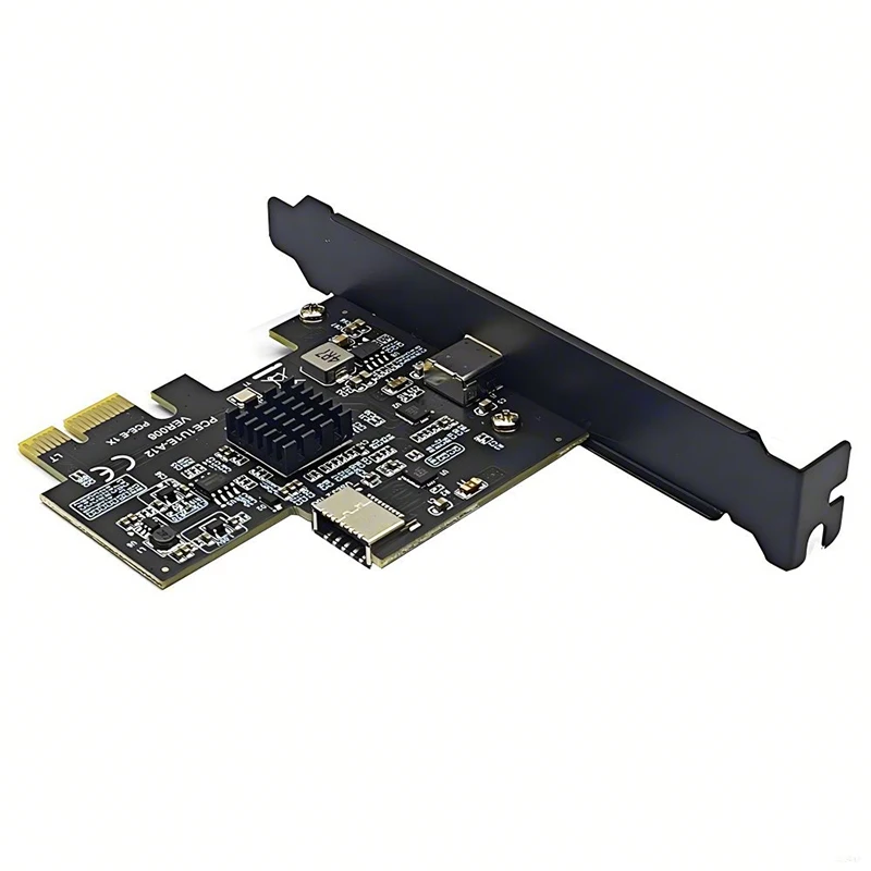 PCIE USB C타입 확장 카드, PCI Express 3.0 X1 to USB 3.2, 2 세대 C타입 + E타입 10G ASM3142 칩, PCI-E USB 3.2 듀얼 C타입 허브
