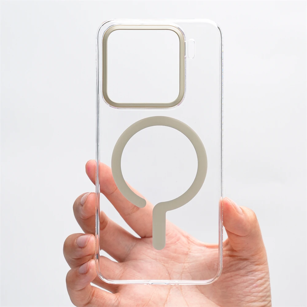 Ultra Thin Transparent HD Magnetic Phone Case - Wireless Charging Compatible, Simple Clear Hard Cover