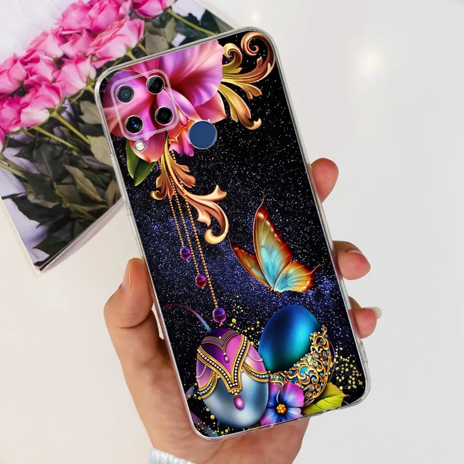 Fashion Marble Butterfly Flower Soft TPU Phone Case Silicone Cover