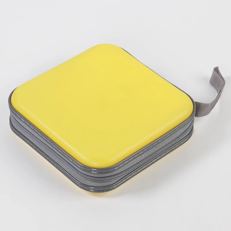Compact and Durable CD/DVD Storage Case with Zipper - Portable Non-Slip Organizer for Home, Car, and Travel
