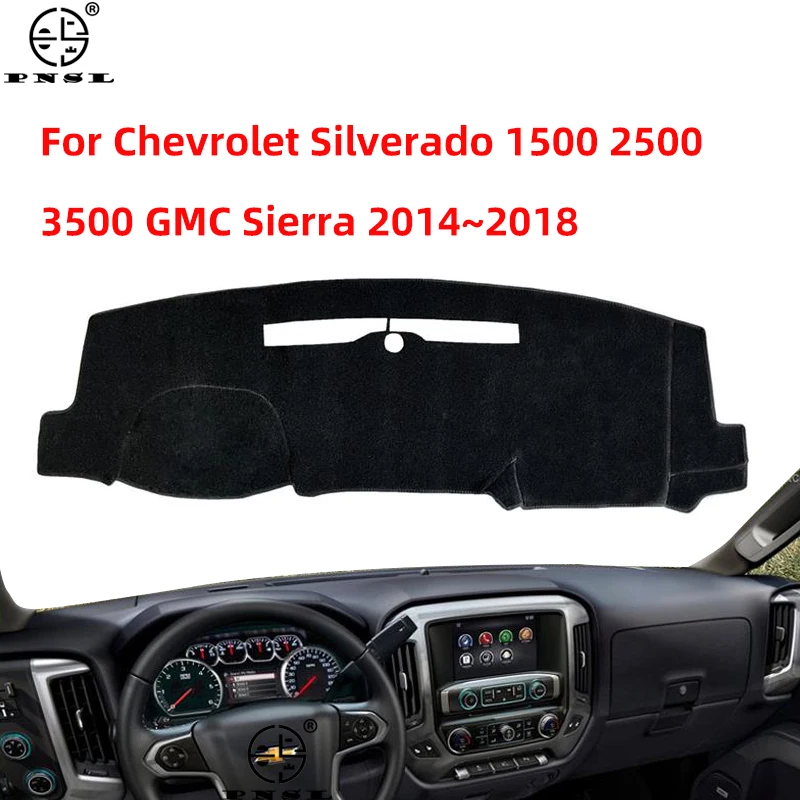 

Чехол для приборной панели Chevrolet Silverado 2014 ~ 2018, коврик для приборной панели, коврик для приборной панели, накидка, солнцезащитный козырек, аксессуары для интерьера