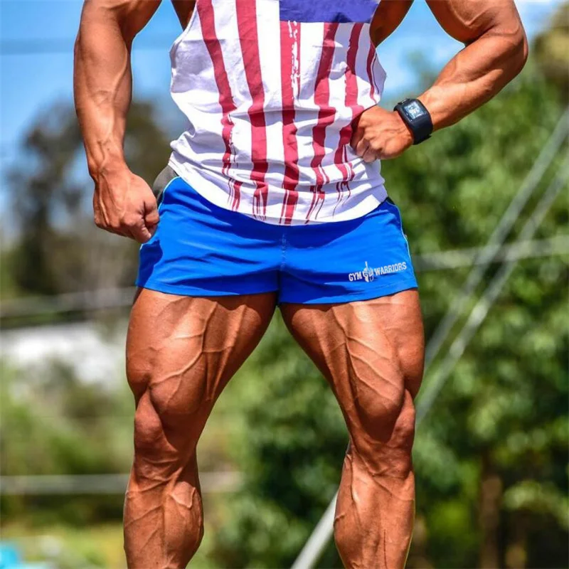 Summer Quick Dry Sport Shorts Fitness Muscle Sweatpants Gym Bodybuilding Training Short Pants Men's Casual Jogging Beach Shorts 3
