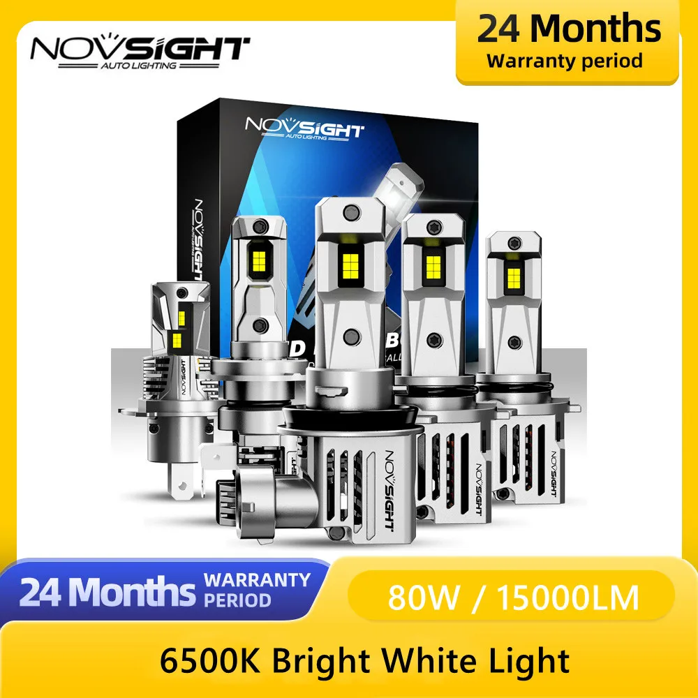 

NOVSIGHT N66 H4 LED Headlights For Car H7 LED H11 9005 9006 HB3 HB4 6500K 15000LM 80W LED 12V Auto Headlamp Fog Light Bulbs