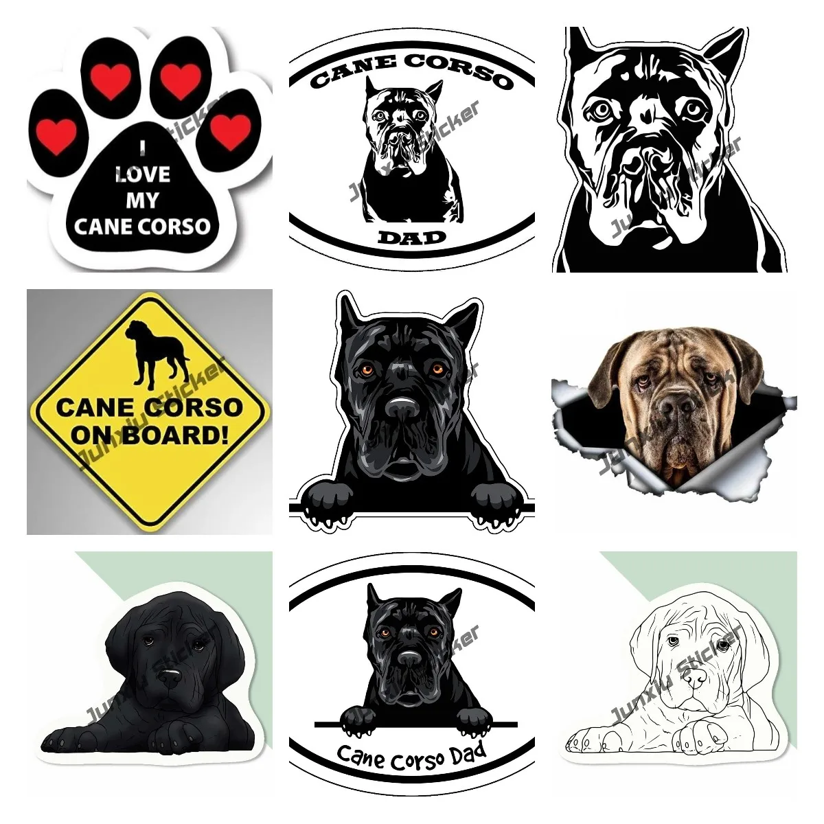 Cane Corso Vinile Adesivo Decalcomania Cane Corso Papà Cane Razza Adesivi Accessori Per Bicchieri Laptop Finestre Auto Cane Proprietario Decalcomania