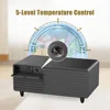 Coffee Table with Built in Fridge, Temperature Control Drawer, Ice Water Interface & Outlet Protection, Smart LED Tea Table 3
