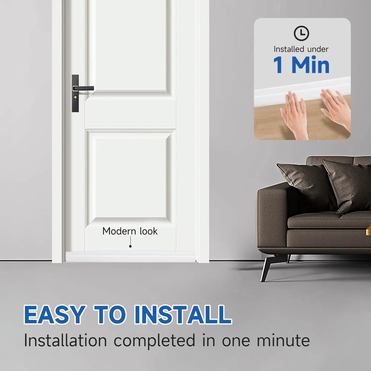 1pc 1m Weatherproof Door Draft Stopper with Strong Adhesive