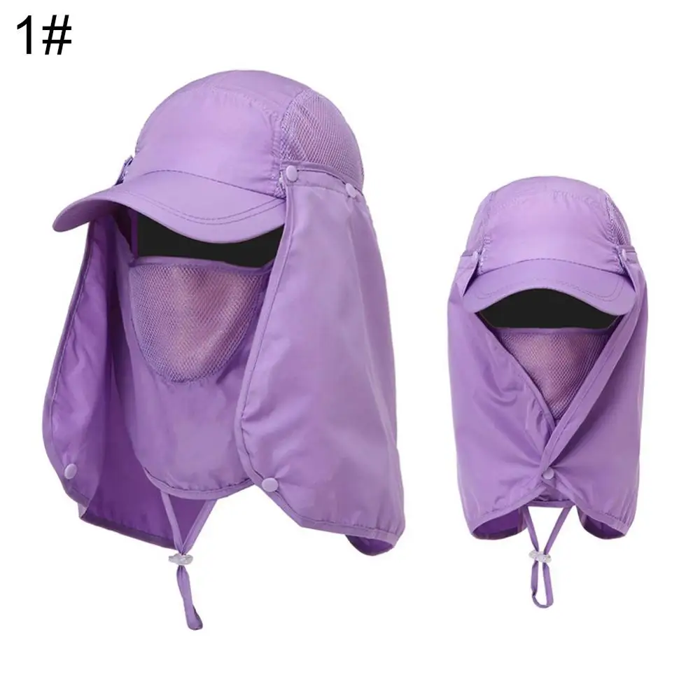

Unisex Waterproof UV Protection Breathable Baseball Hat Cap With Face Neck Flap For Outdoor