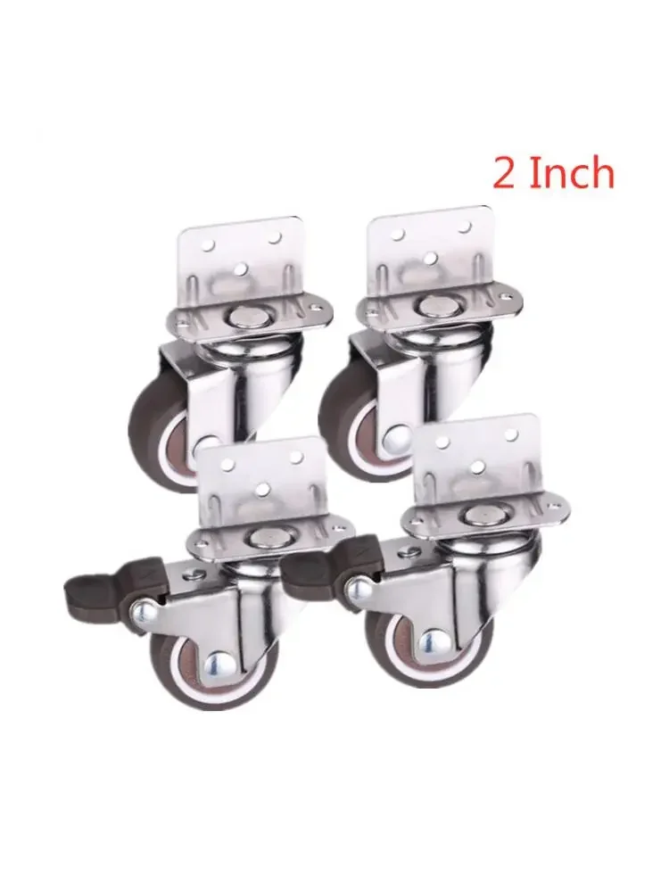 

4 Pcs/Lot 2 Inch Caster L-Shaped 90 Degree Right Angle Flower Rack Self Quiet Furniture Wheel