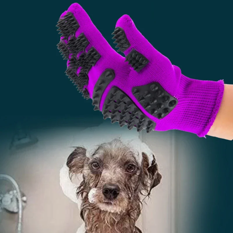Pet Grooming Gloves, Pet Hair Remover Gloves, Pet Protective Gloves, 1PC for Cat & Dog