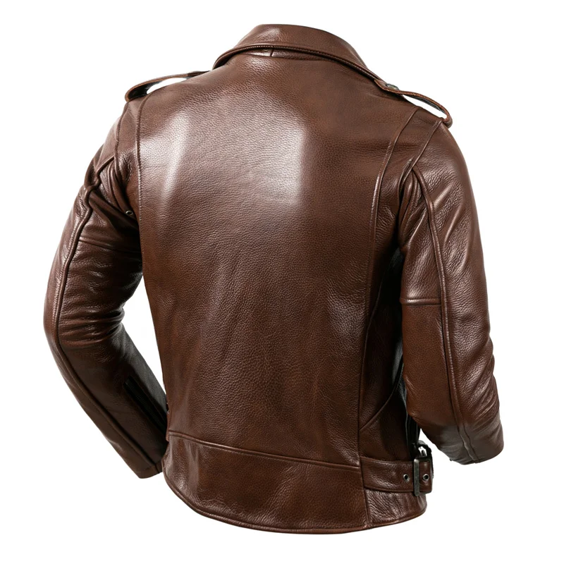 남성용 오토바이 재킷 가죽 및 소가죽 재킷 봄과 가을 오프로드 오토바이 라이딩 재킷 짧은 슬림핏 재킷