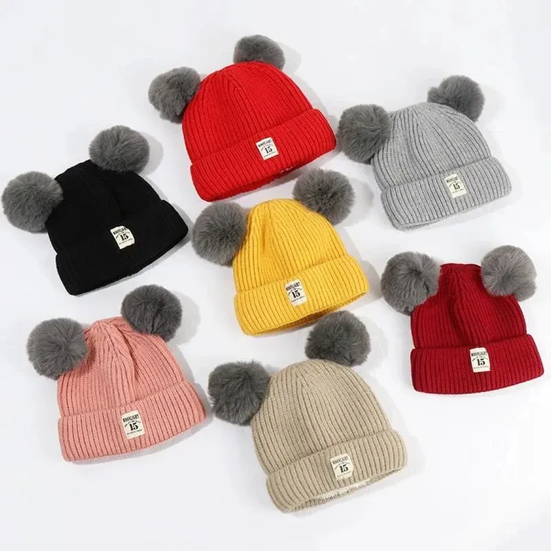 Cozy Winter Knit Pom Pom Beanie for Kids – Warm & Stylish Children's Hat