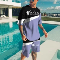 Stripe 2024 Summer Luxury Big Brand Stripe 3D Digital Printing Men's Suit Fashion Casual Wear Unisex Breathable Comfortable Men 1