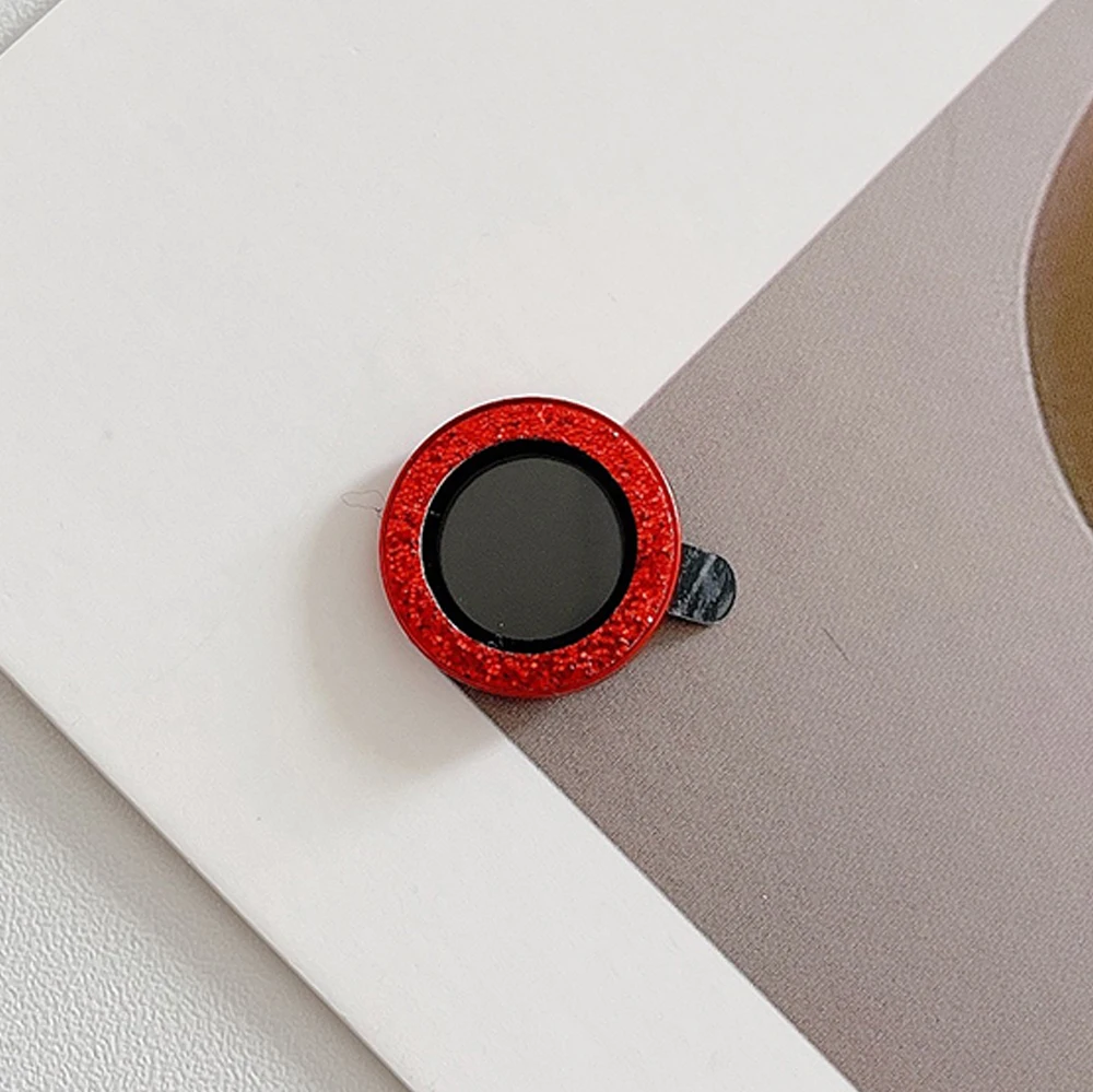 Elegant Metal Ring Camera Lens Protector - Full Coverage Glass Lens Film