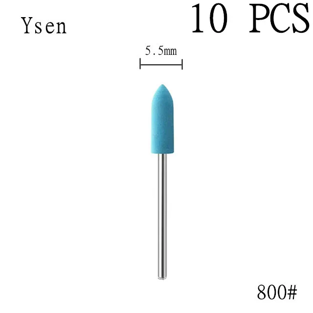6-Piece Rubber Silicone Nail Drill Bit Set for Manicure and Polishing