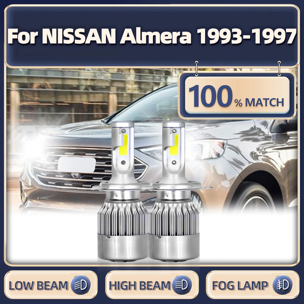 

H4 Canbus Led Headlights 6000K White Car Lights Bulbs 12V Turbo Auto Headlamps For NISSAN Almera 1993 1994 1995 1996 1997