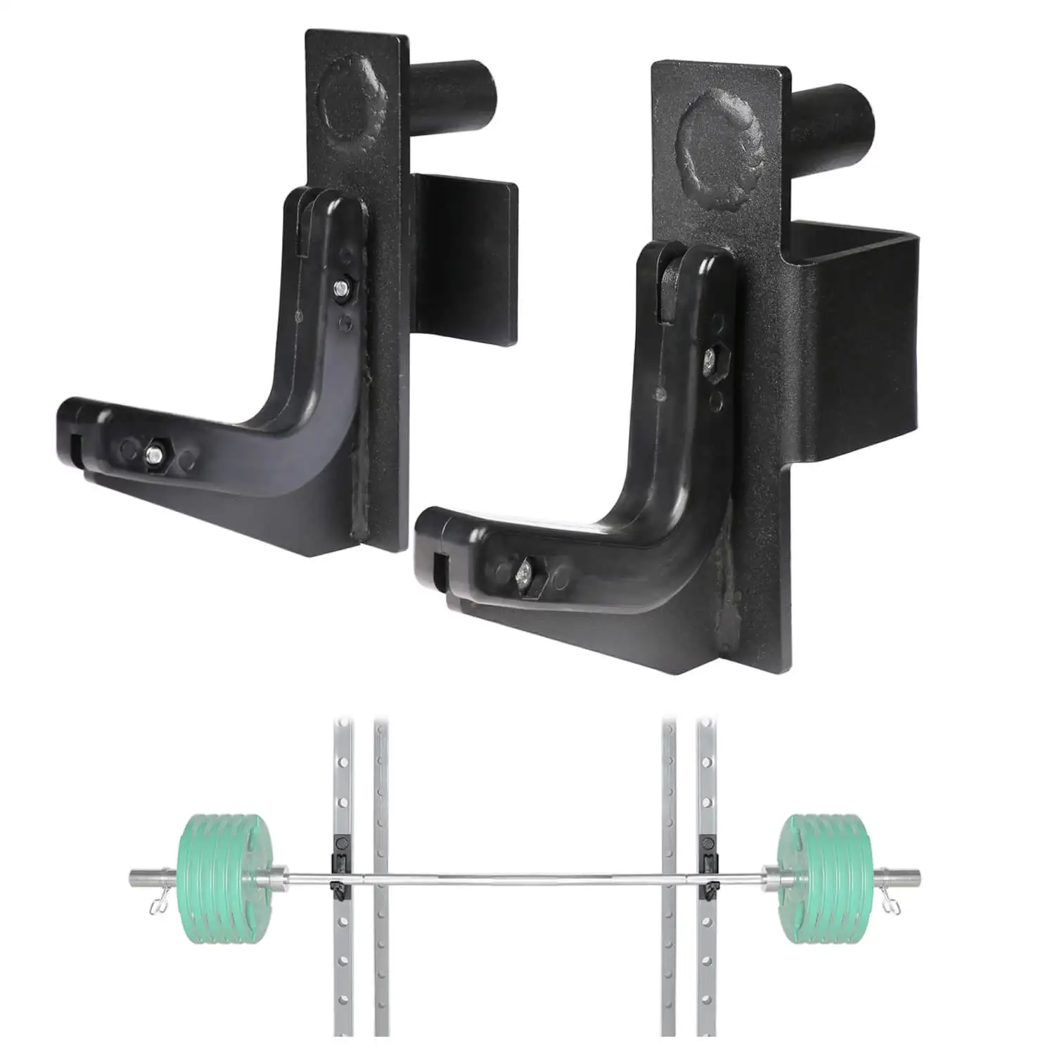 J Ganci 2X2 Supporto Per Bilanciere Fitness Power Rack Allegati Squat Weightlifting Supporto Per Bilanciere Power Cage J Cups Home Gym