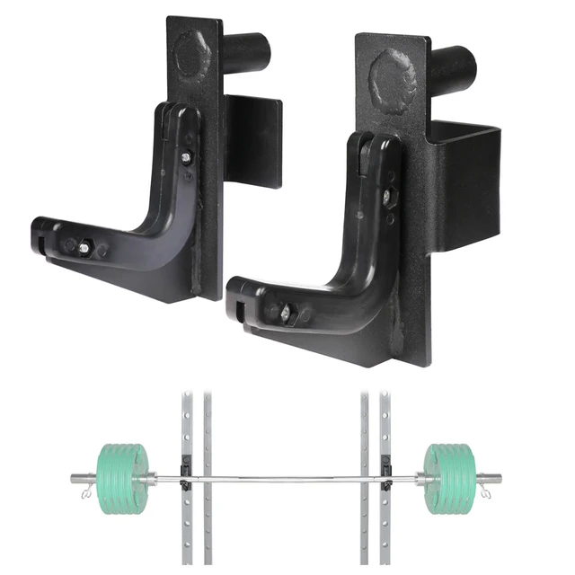J Hooks 2x2 Barbell Holder Fitness Power Rack Attachments Squat
