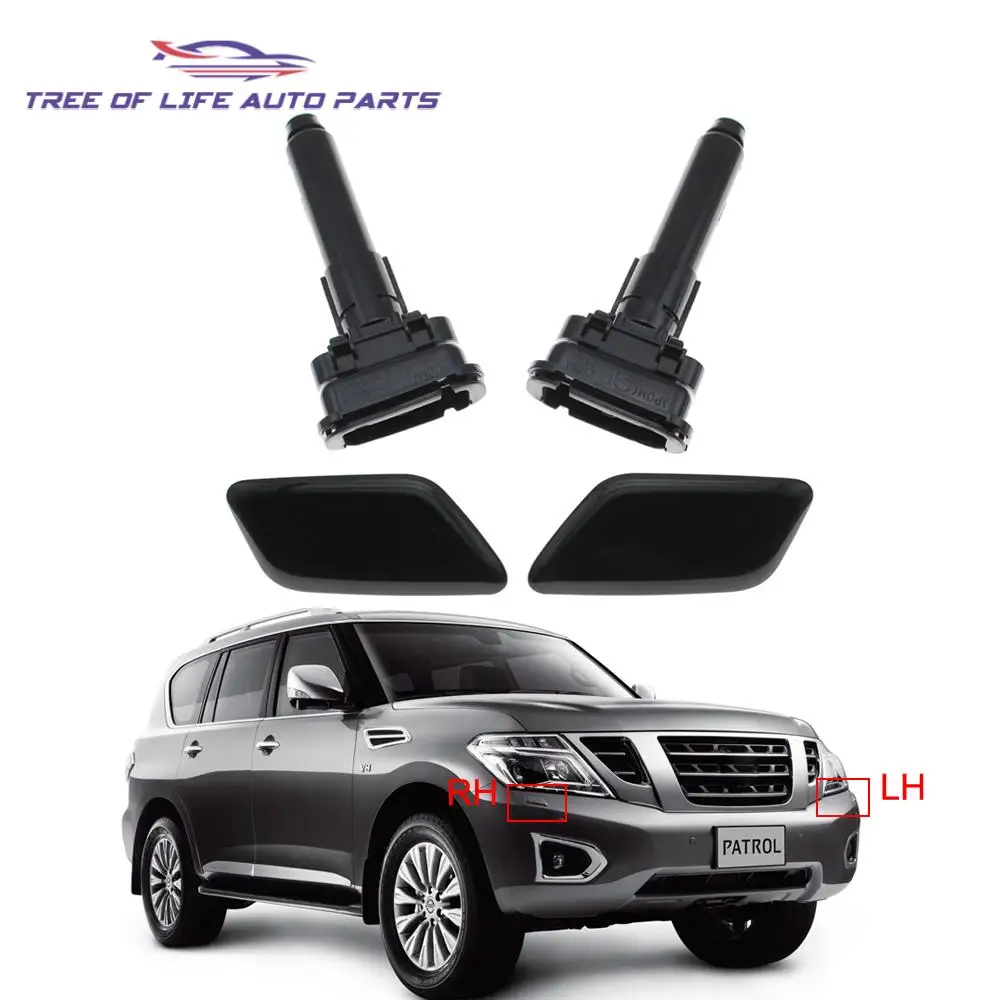 Front Headlight HeadLamp Washer Nozzle With Cover Lid Cap For Nissan ...