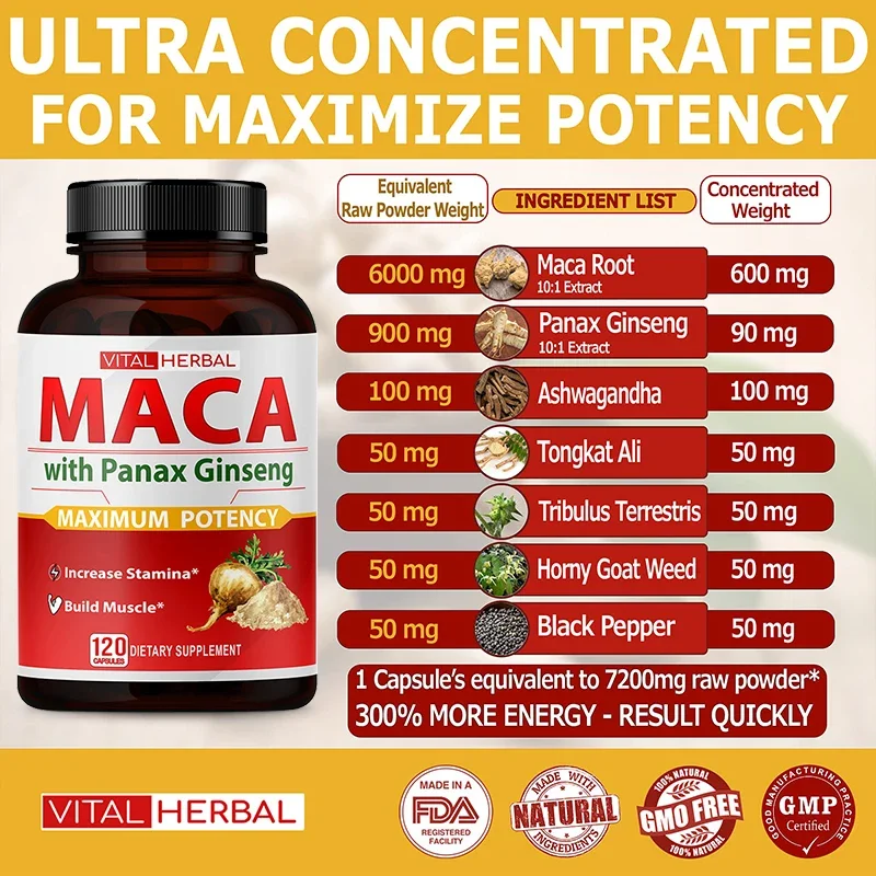 

Powerful Natural Energy of Maca Root Capsules Improves Passionate Performance for Men and Women Gels for Fast Absorption