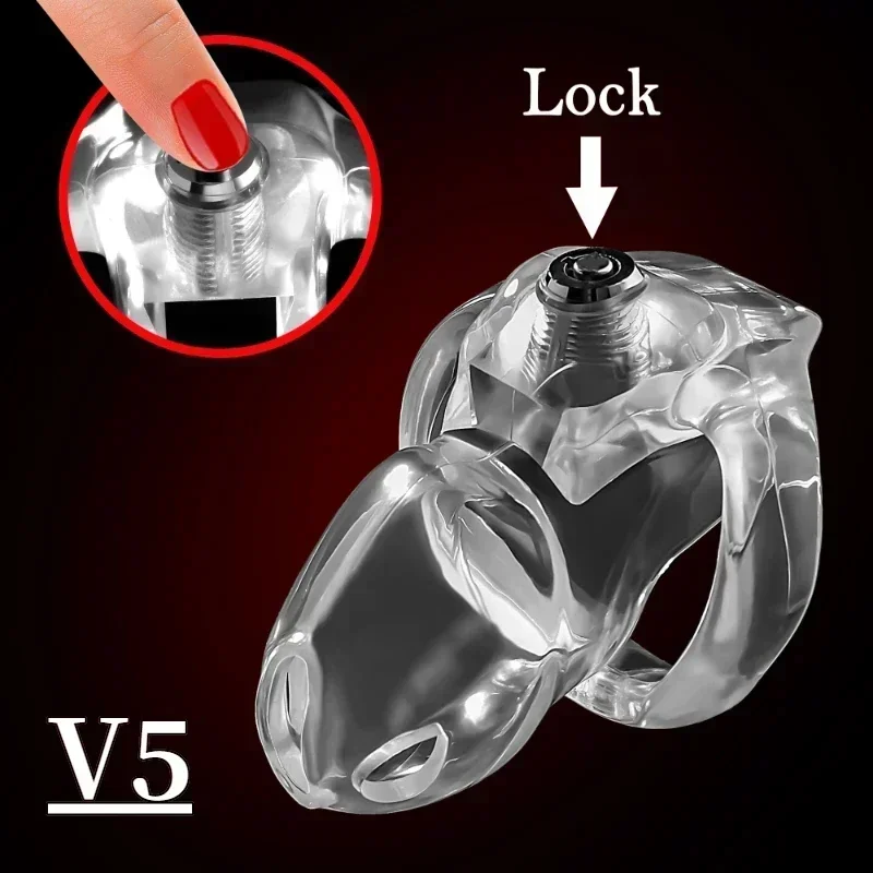 HT-V5 Chastity Cage Device Male Cock Cage 4 Sizes Penis Ring Chastity Penis Lock Bondage Belt Fetish Sex Toys For Man Gay