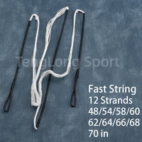 Archery Bowstring Recurve Bow String 12/16 Strands 48-70in Black White Red For Recurve Bow Long Bow Traditional Bow 2