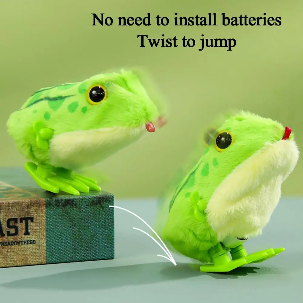 

Frog Wind-up Toy Frog Clockwork Toy Plush Frog Toy Motion Frog Gifts For Kids Boys Girls