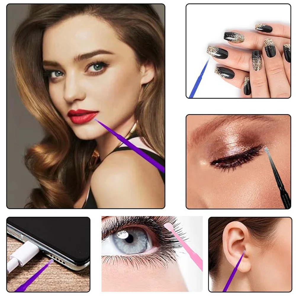 속눈썹 브러쉬 500/1000개 클리닝 크리스탈 브러쉬 속눈썹 마이크로 브러쉬 다채로운 뷰티 메이크업 클린 리무버 도구 도매