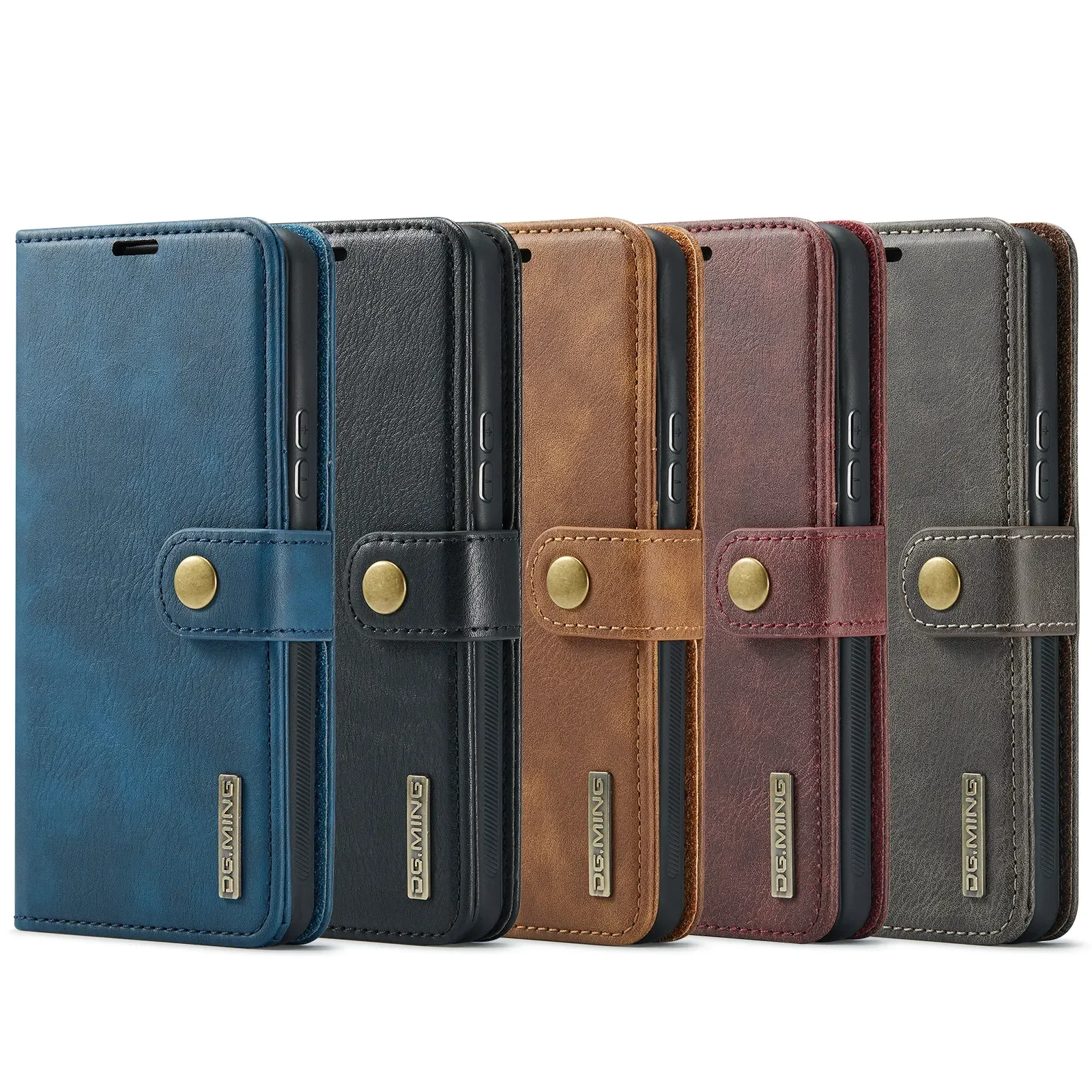 Detachable Magnetic Leather Cover for Samsung Galaxy S24 S21 FE S23 S22 Plus Note 20 Ultra A53 5G Wallet Card Holder Phone Case