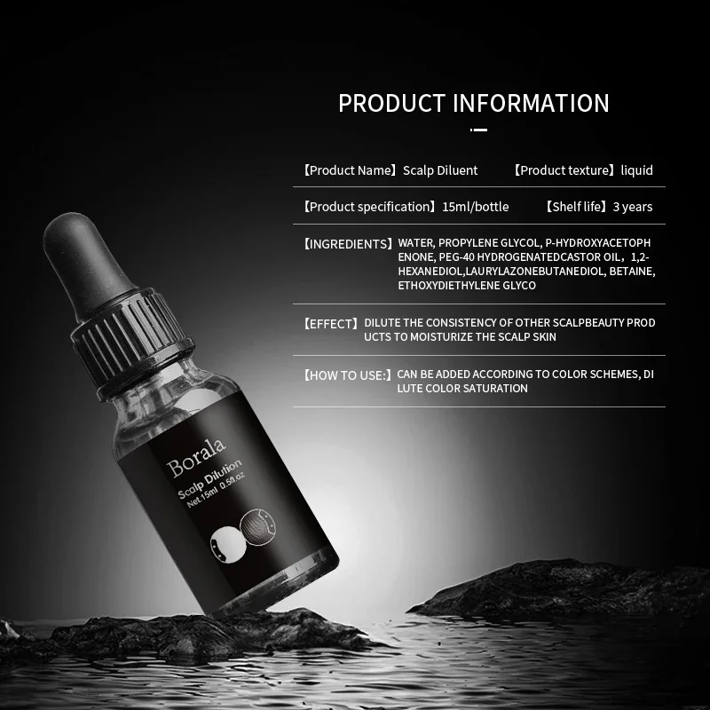 BORALA SMP Ink Diluent for Scalp Micropigmentation 15ml Professional Microblading Pigments Dilution Adjusted Fixed Colors Tattoo