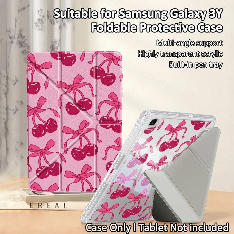 Dual-Sided Print Galaxy Tab Case with Auto Wake/Sleep Feature, Foldable Design