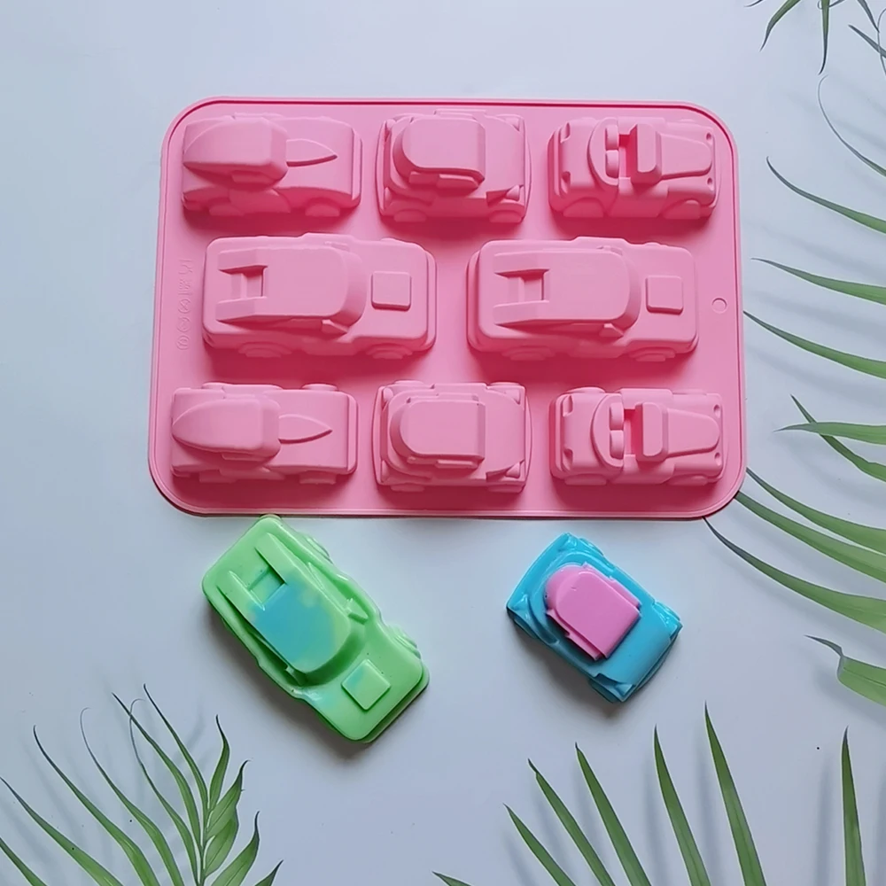 

Car Silicone Mold For Baking 3D Auto Soap Candle Mould Ice Cube Tray Kids Birthday Party Cake Decorating Tools Cupcake