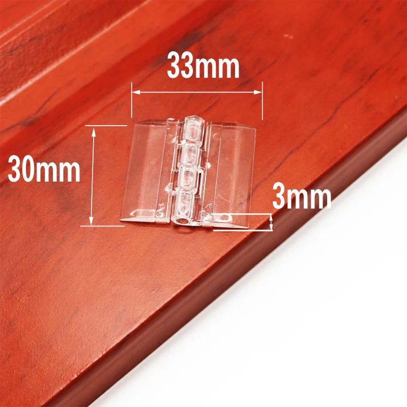 Furniture Hinge 10Pcs 25X33 30X33 38X45 65x42 Plastic Folding Hinges Transparent Plexiglass Hinge Durable Clear Acrylic