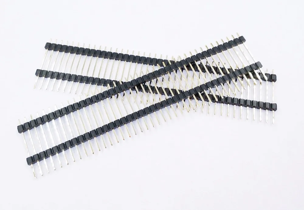 

100pcs 2.54mm Pin Header 1X40P L11.4/15/17/19/21/23/25/30/35/40/50mm Straight Board Spacer Single row double plastic