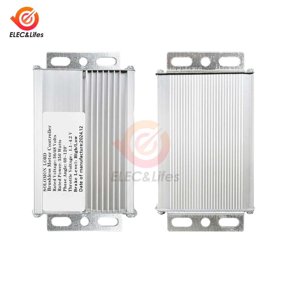 DC Motor Speed Controller Brushless Motor Driver Controls Module 36/48V 15-18A 350W For Electric Bicycle E-bike Scooter