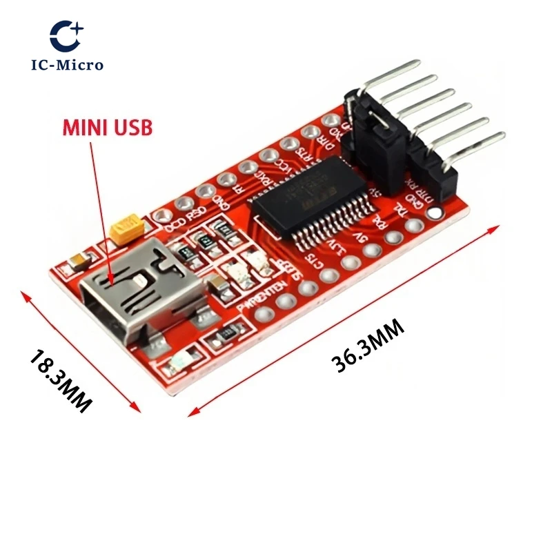 FT232RL FT232 FTDI USB 3.3V 5.5V to TTL Serial Adapter Module 1-10PCS for Arduino FT232 Pro Mini Port USB TO TTL 232 Type-C