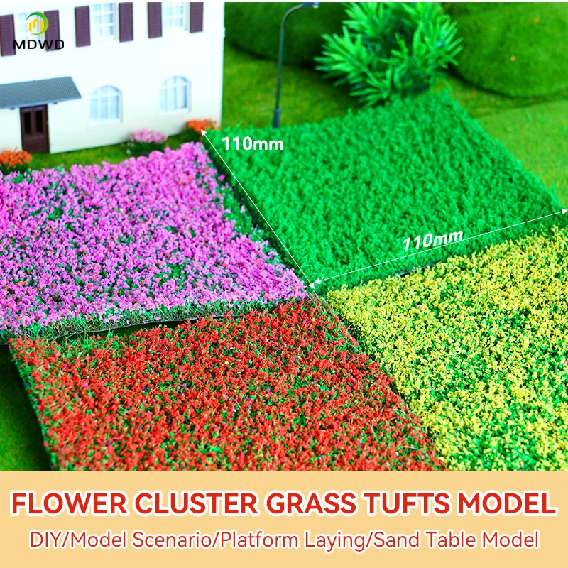 10 16mm Miniature weeds cluster hand-torn model Grass needles micro mountain landscape sand table decor train railway DIY layout 4