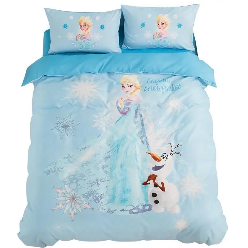 

Frozen Anime Children Cute Grinding Three or Four Pieces Cartoon Aisha Princess Bedding Girl Single Double Quilt Cover SheetGift